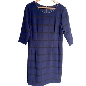 Tahari Plaid 3/4 Sleeve Dress Size 12